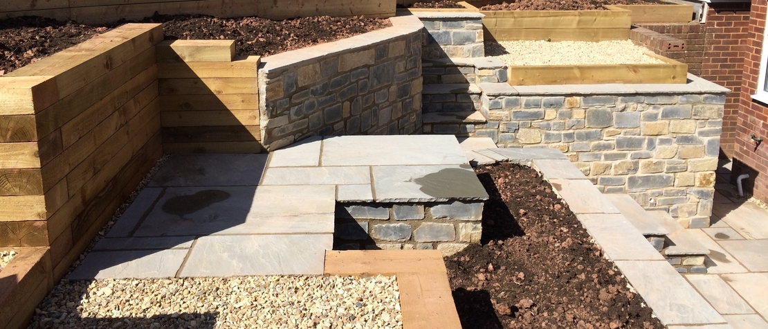 Raised bed on terrace