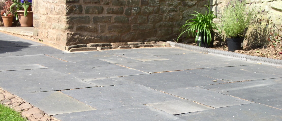 Slate paving